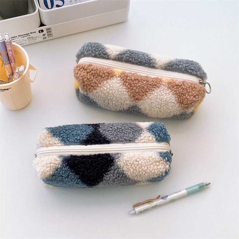 Wholesale Plush Large Capacity Storage Pencil Bag